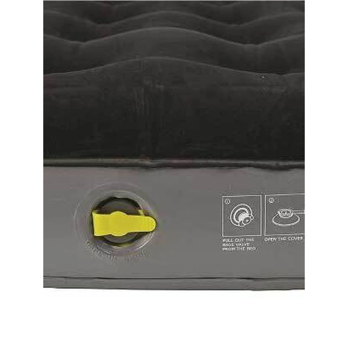 Outwell Inflatable Air Mattress Semi-Double with Built-in Pump Classic 185x130x20 cm (400046) Black/Grey