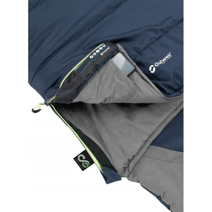 Sleeping Bag Outwell Contour Junior Children Rectangular Polyester Blue