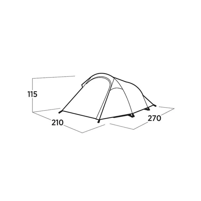 Easy Camp Σκηνή Camping Τούνελ Πράσινη 3 Εποχών για 3 Άτομα 50x15x115εκ. 120472