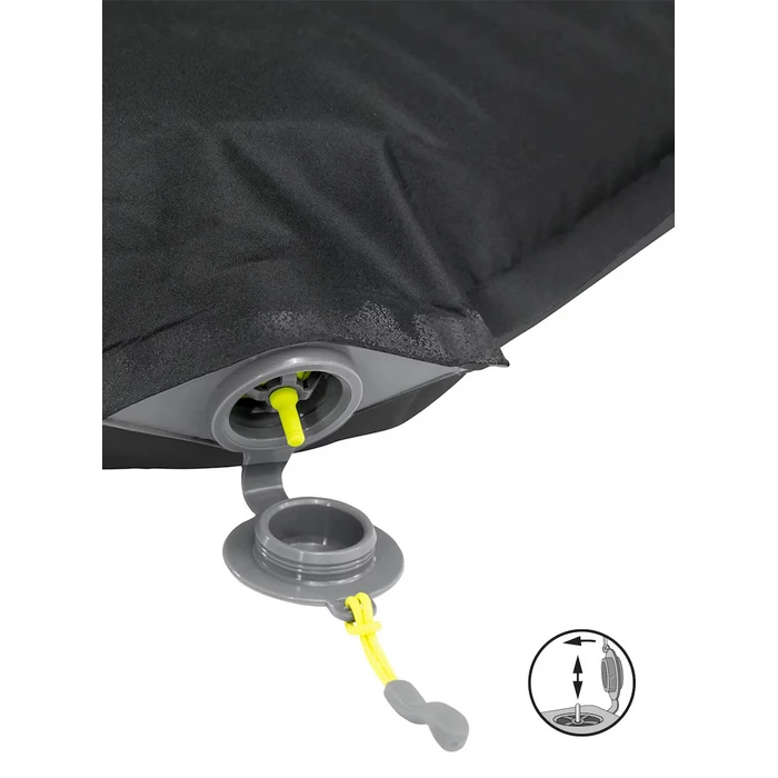 Outwell Αυτοφούσκωτο Διπλό Υπόστρωμα Camping 63x124cm Πάχους 10cm Μαύρο