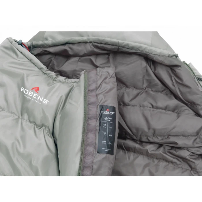 Robens Gully 900 Long 195 cm Mummy Sleeping Bag - Left Zip - Green