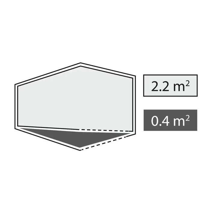 Robens Chaser 2 LW Tunnel Tent - White - 3-Season - 2-Person - Waterproof 2000 mm - 225x165x95 cm - Model 130436