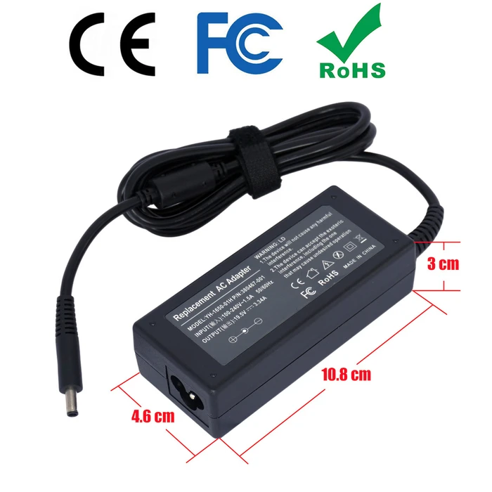 Dell Φορτιστής Laptop 65W 19.5V 3.34A με Αποσπώμενο Καλώδιο Τροφοδοσίας 928G4