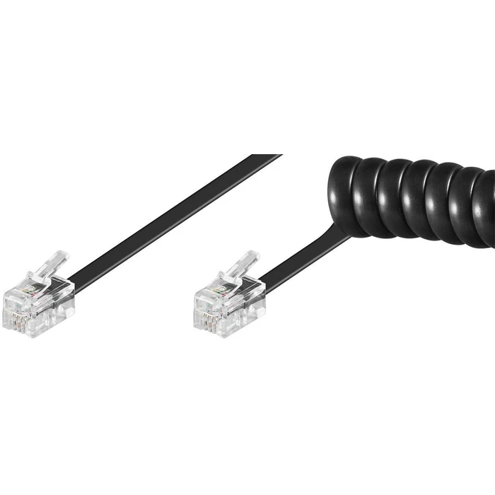 MicroConnect Network Cables Handset Cable RJ10 RJ10 2m Black