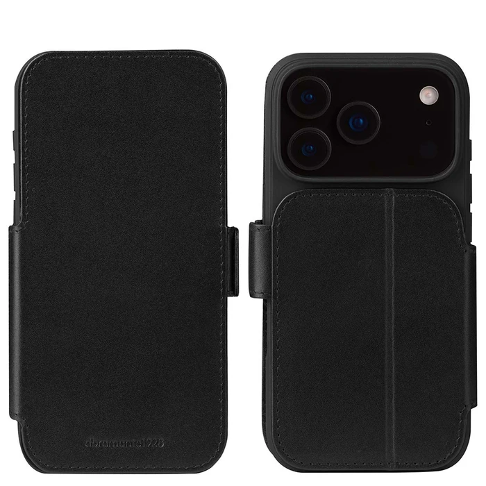 dbramante1928 Copenhagen Slim Leather Folio Wallet Case for Apple iPhone 17 Pro - Black
