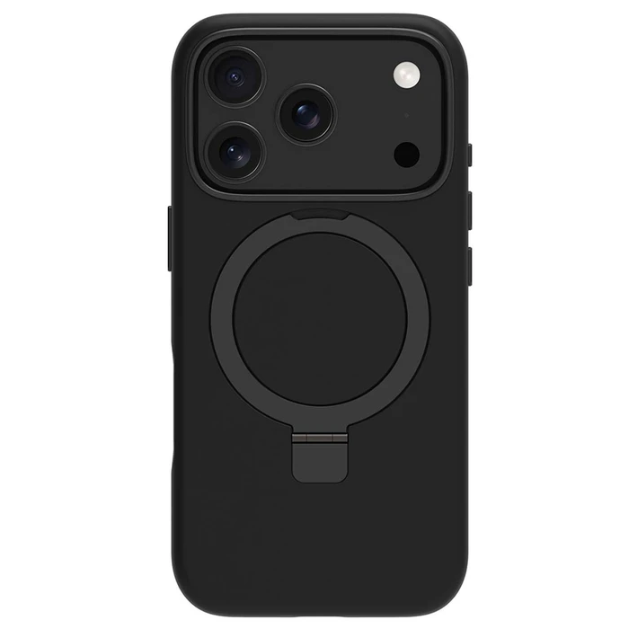 dbramante1928 Θήκη MagSafe Roskilde KickICON για iPhone 17 Pro Midnight - Μαύρη με Δαχτυλίδι/Βάση