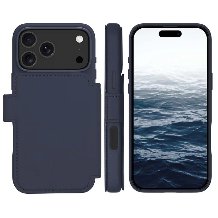 dbramante1928 Θήκη Πορτοφόλι Lynge MS ICON για iPhone 17 Pro Max - Navy Blue (Deep Water)