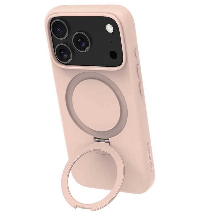 Θήκη dbramante1928 Roskilde KickICON για iPhone 17 Pro με MagSafe και δαχτυλίδι/στήριγμα - Pink Sand