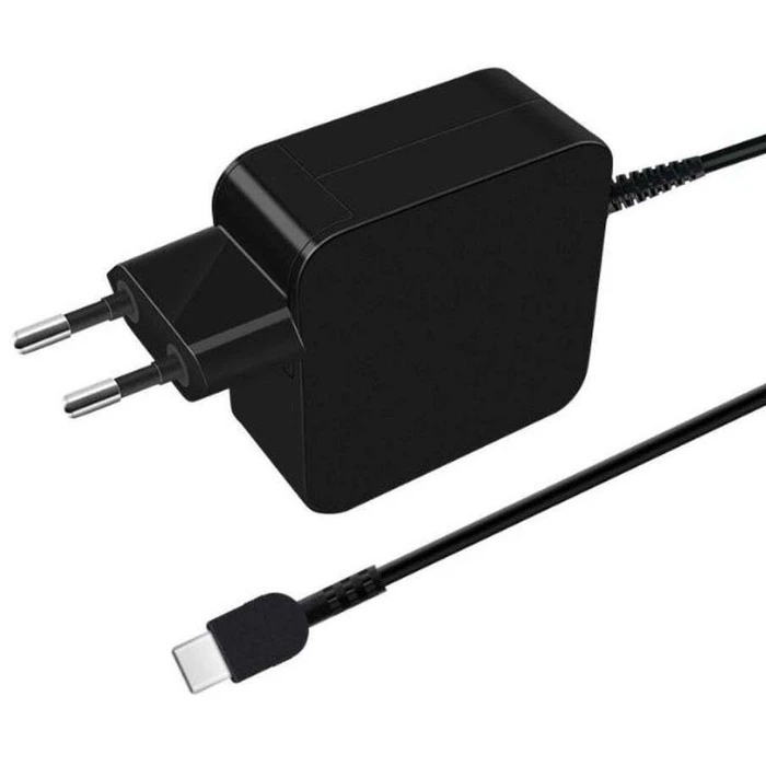CoreParts Φορτιστής με Ενσωματωμένο Καλώδιο USB-C 65W Power Delivery Μαύρος (MBXUSBC-AC0002)