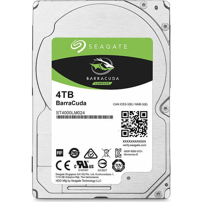 Seagate Barracuda 4TB Σκληρός Δίσκος 2.5" SATA III 5400rpm 128MB Cache ST4000LM024