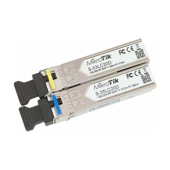 MikroTik Pair of SFP Transceivers S-35LC20D (SKU S-3553LC20D)  1.25G Single-Mode 20 km