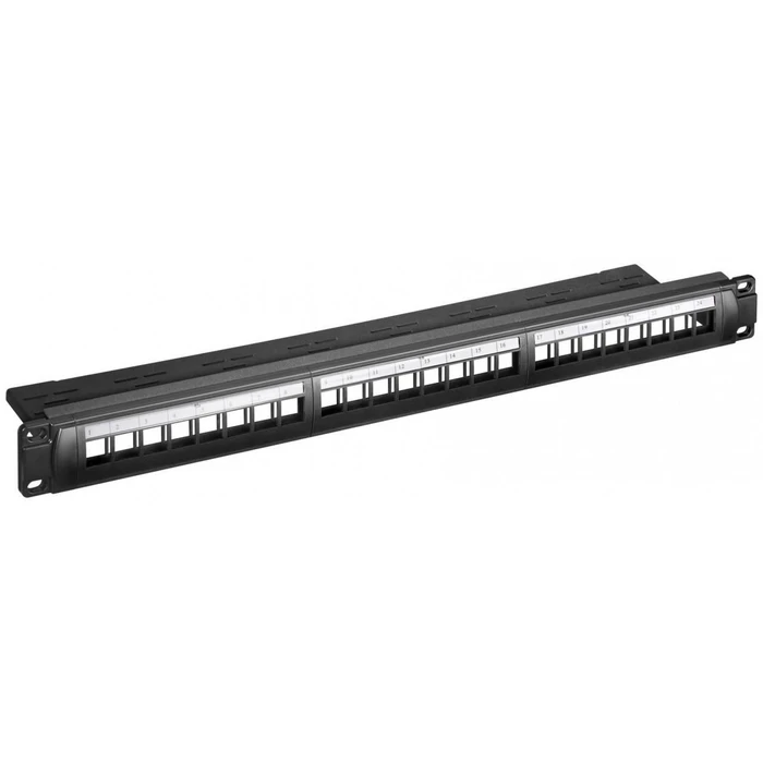 Microconnect CAT6 24-Port 19" Patch Panel, Unshielded, 8P8C (LSA), Black - PP-027
