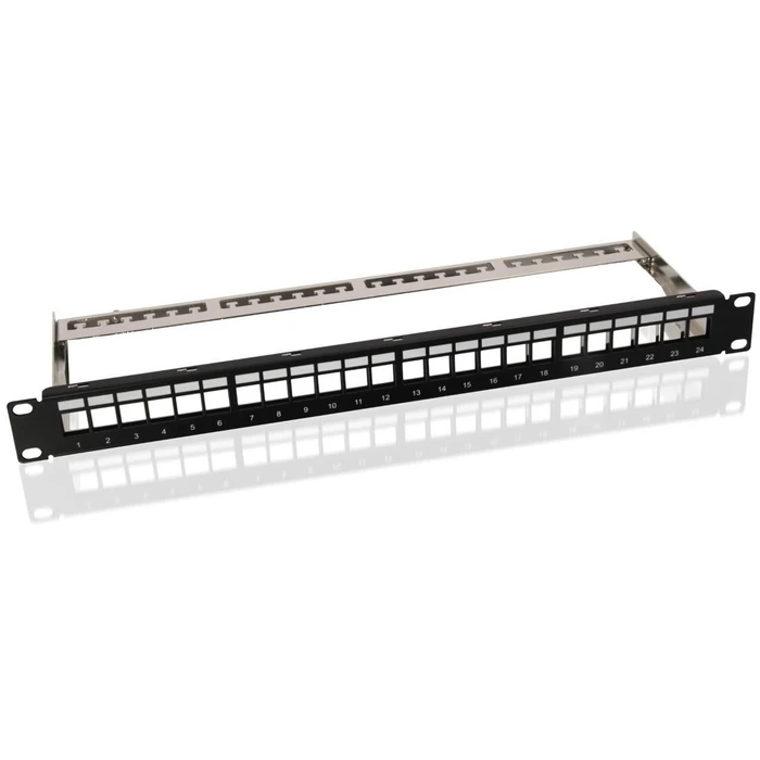 Microconnect CAT6 24-Port 19" Patch Panel, Unshielded, 8P8C (LSA), Black - PP-027
