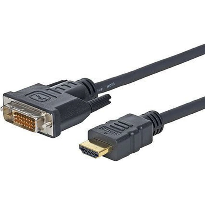 Microconnect Cable DVI-D male - HDMI male 5m Black (HDM192415)