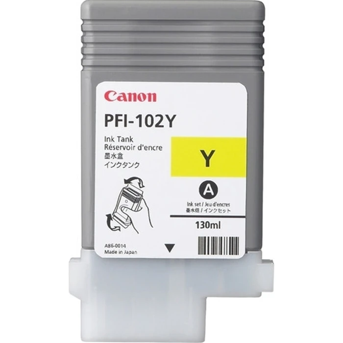 Canon PFI-102 Γνήσιο Μελάνι Εκτυπωτή InkJet Κίτρινο (0898B001)