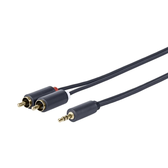 Vivolink 3.5mm Male to 2x RCA Male Cable 30 cm Black (PROMJRCA30)