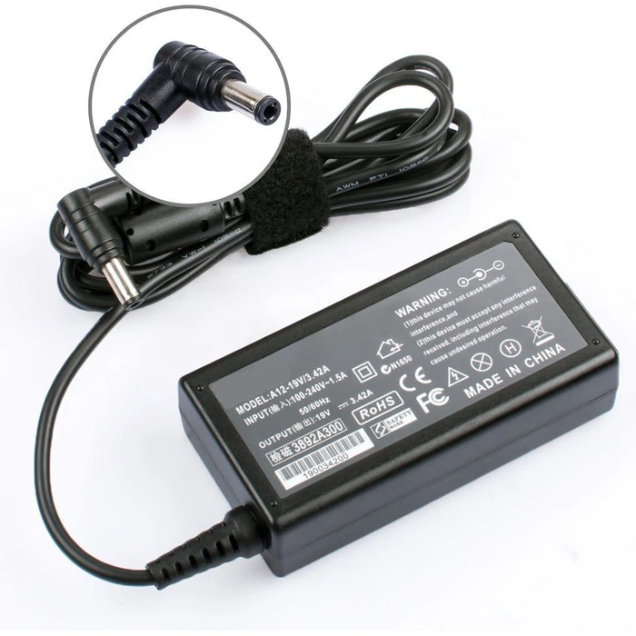 CoreParts Laptop Charger 65W 19V 3.42A for Asus with Detachable Power Cable MBA50152