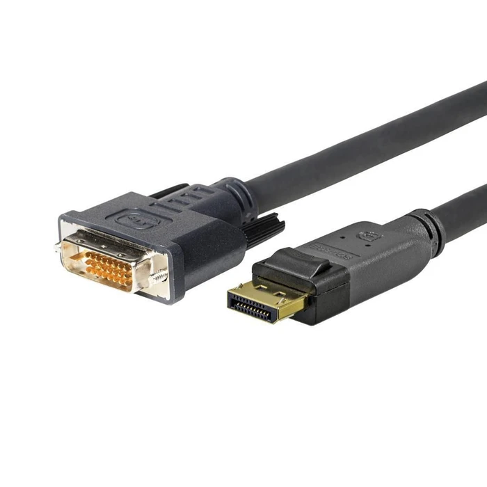 Vivolink Καλώδιο DisplayPort αρσενικό - DVI αρσενικό Μαύρο (PRODPDVI1)