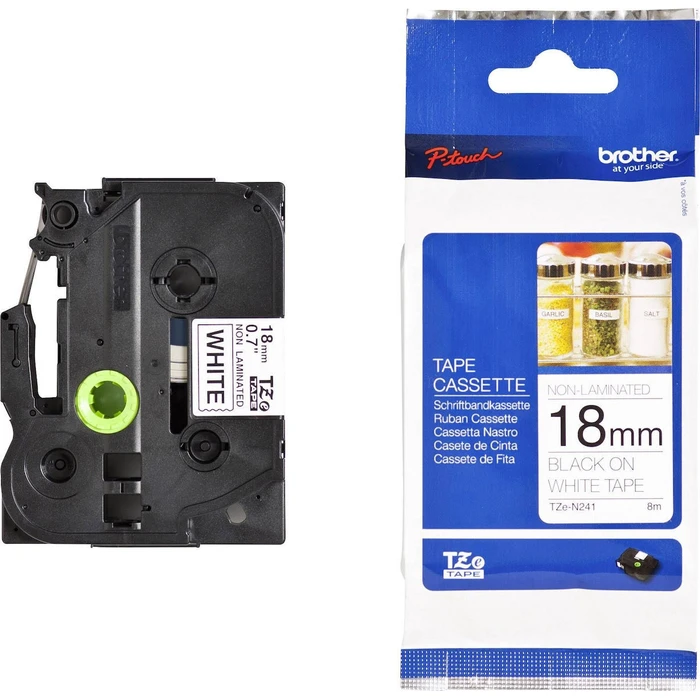 Brother TZe‑N241 ταινία ετικετογράφου 18mm μαύρη (κασετίνα)