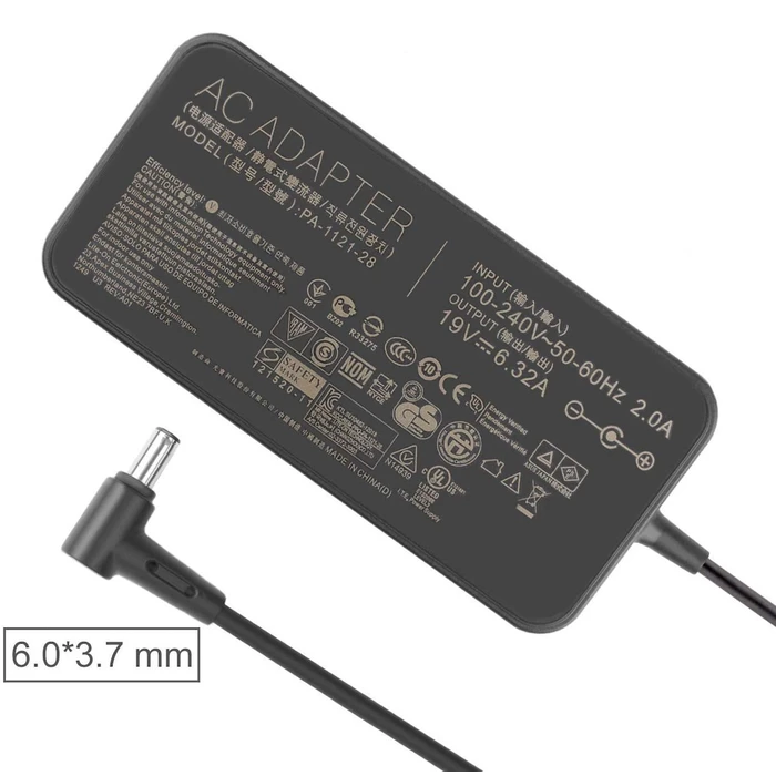CoreParts Laptop Power Adapter 120W (19V 6.3A) for Asus with Detachable Power Cable MBXAS-AC0004