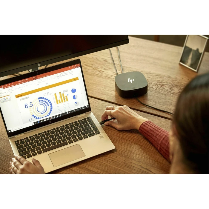 HP Universal G2 Dock USB-A / USB-C με HDMI/DisplayPort 4K, PD, Ethernet Μαύρο (MPN 5TW13ET#ABB)
