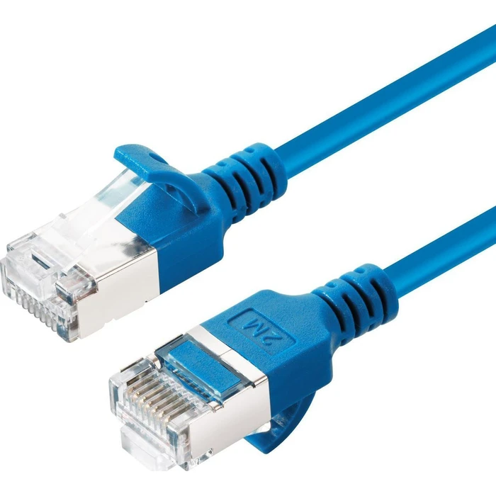 Microconnect CAT6A U/FTP Slim LSZH Network Cable, 1 m, Blue (RJ-45 to RJ-45)