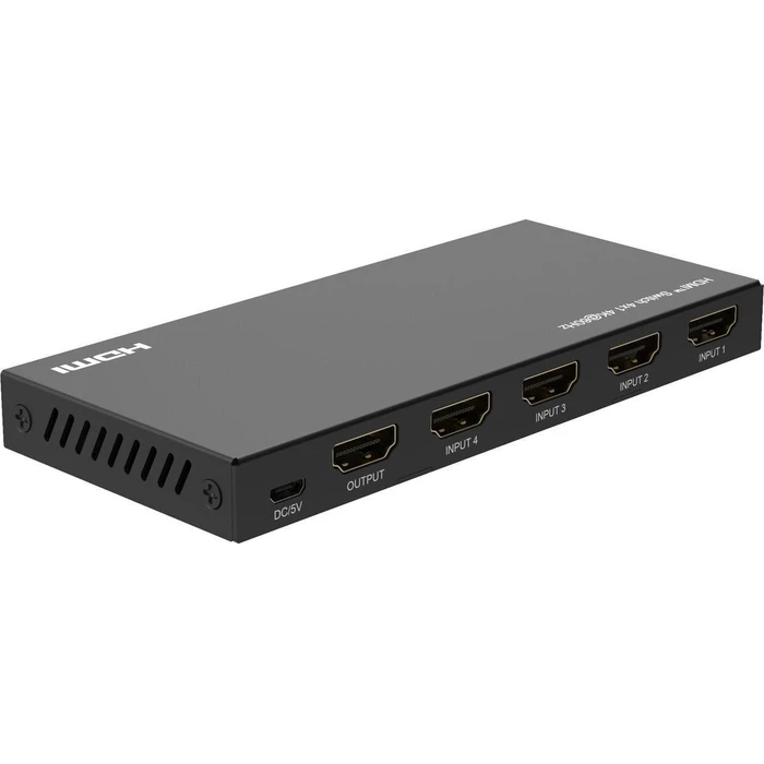 Microconnect HDMI Switch 4K@60Hz 4x1 HDCP 2.2 with Remote (MC-HDMISWITCH0401-4K)