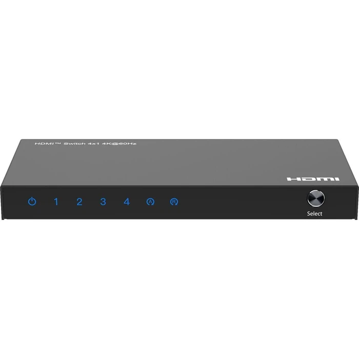 Microconnect HDMI Switch 4K@60Hz 4x1 HDCP 2.2 with Remote (MC-HDMISWITCH0401-4K)