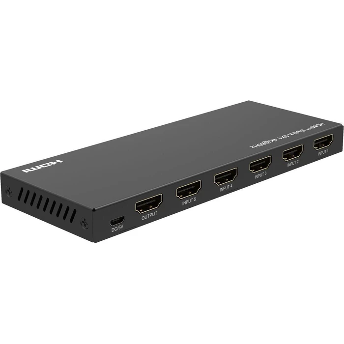 Microconnect MC-HDMISWITCH0501-4K 5x1 HDMI Switch 4K@60Hz with Remote (HDCP 2.2)