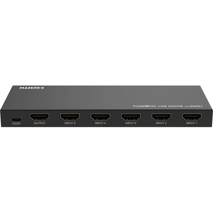 Microconnect MC-HDMISWITCH0501-4K 5x1 HDMI Switch 4K@60Hz with Remote (HDCP 2.2)