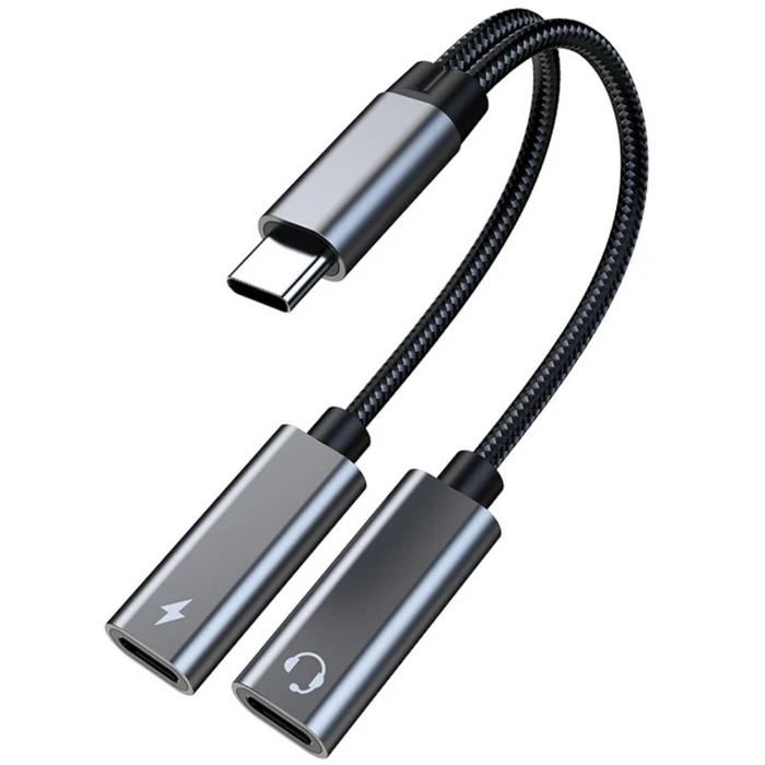 Microconnect USB-C Female to 2x USB-C Female Adapter, Silver (MC-USBC-CFCF)