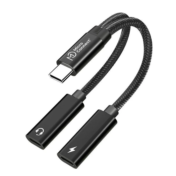 Microconnect USB-C Female to 2x USB-C Female Adapter, Silver (MC-USBC-CFCF)