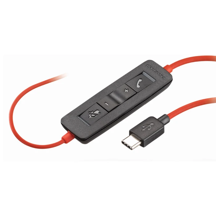 Poly Blackwire 3225 Stereo USB-A On-Ear Headset with Boom Microphone (USB-A & 3.5mm)