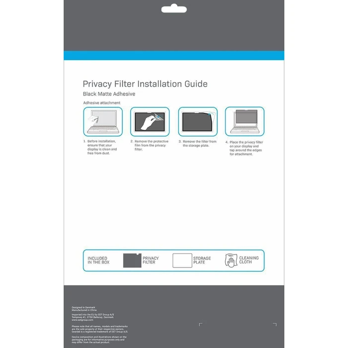 Adhesive Privacy Filter for Microsoft Surface Laptop 15" (38.1 cm) Frameless - eSTUFF GLBW15336234