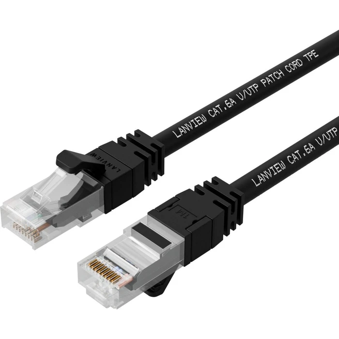 Lanview S/FTP Cat6a Ethernet Cable 5m Black (LV-SFTP6A05B)