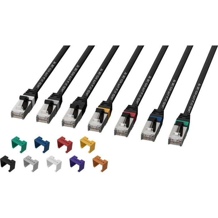 Lanview S/FTP Cat6a Ethernet Network Cable 20m Black LV-SFTP6A20B