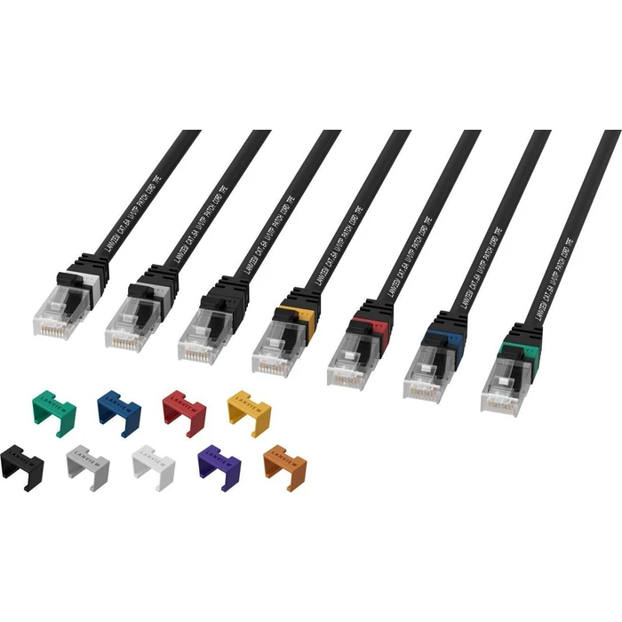 Lanview Cat.6a U/UTP Ethernet Patch Cable 10 m Black LSZH Flat High-Flex - LV-UTP6A10B