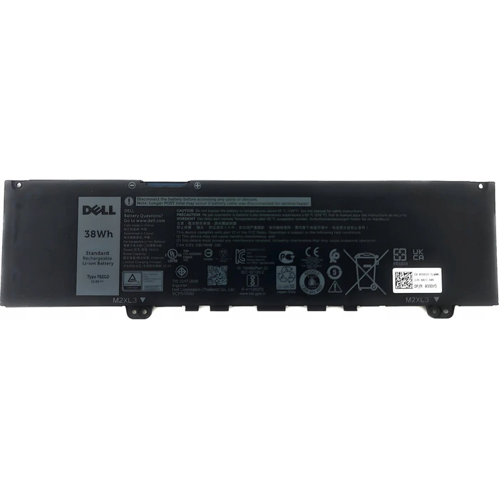Battery Original Dell for Inspiron 13 / Vostro 13 (F62G0) 11.4V 38Wh 3-Cell Li-Ion