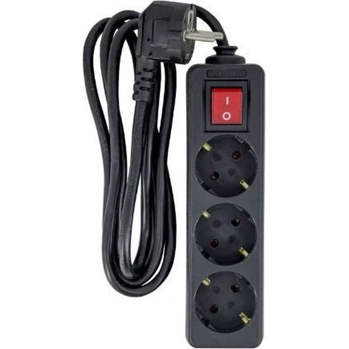 Microconnect Πολύπριζο 3 Θέσεων με Καλώδιο 3m MC-GRU0033BS