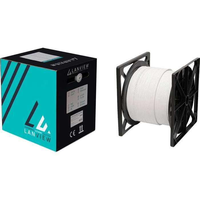 Lanview U/UTP Cat6a (Gigabit) Ethernet Network Cable 305m White LVN122164