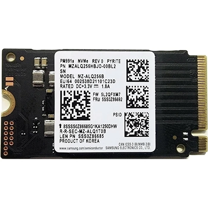 Samsung PM991A M.2 PCIe 3.0 NVMe SSD 256GB (Type 2242) - Lenovo W125926688