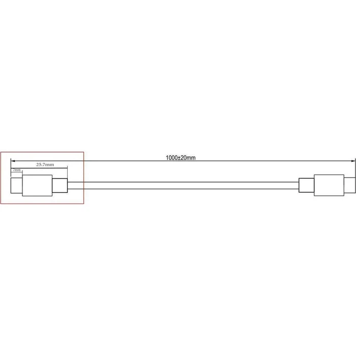 MicroConnect USB-C 3.2 Gen 2 Cable 1m 100W PD Black (DOCKUSB3.2CC1)