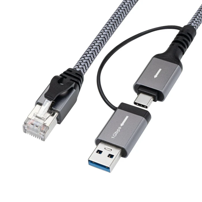 Microconnect Cat6 FTP καλώδιο προσαρμογέας RJ45 σε USB‑C 2m (MC-RJ45USBC-02)