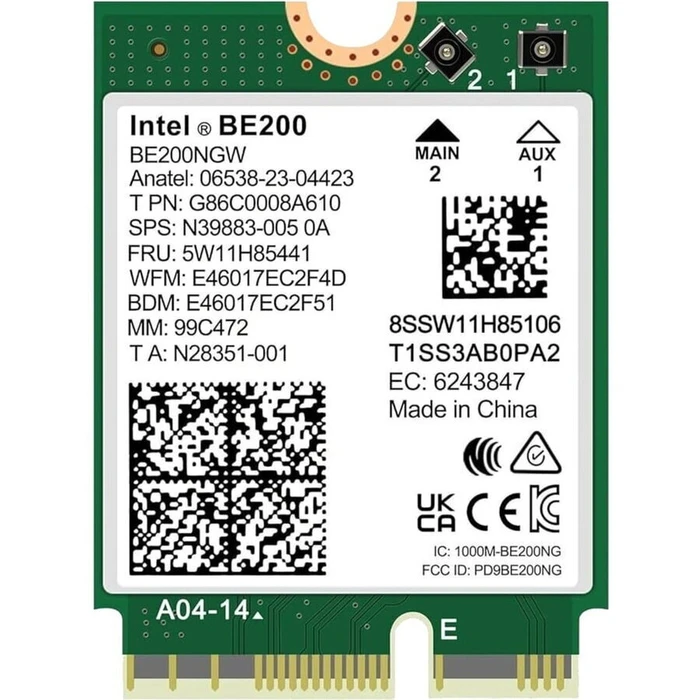 Intel Ασύρματη Κάρτα Δικτύου Wi‑Fi 7 (5800 Mbps) PCI