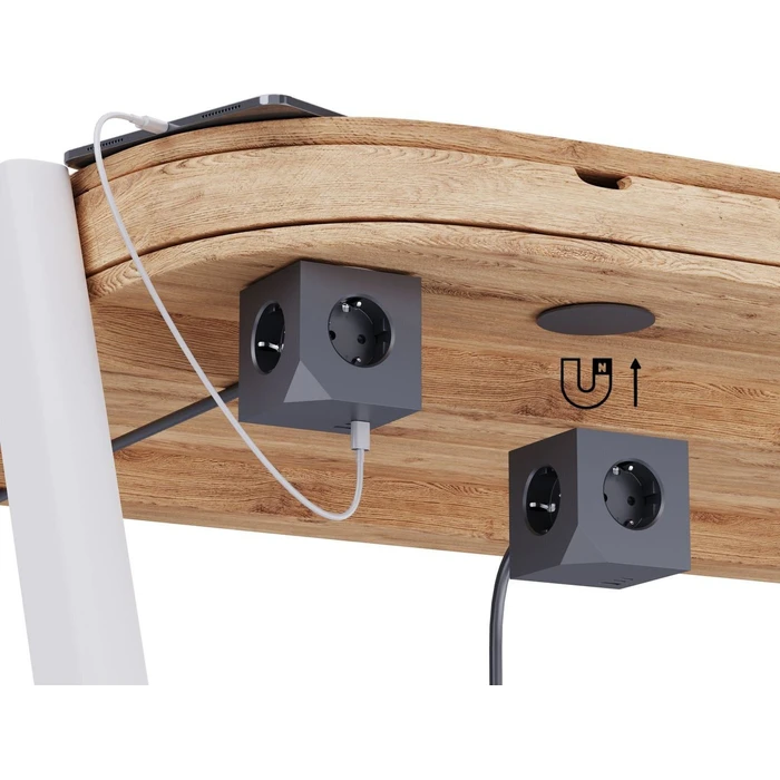 Microconnect PowerCube 3 θέσεων με 1x USB-A, 2x USB-C και καλώδιο 1.5m – Γκρι
