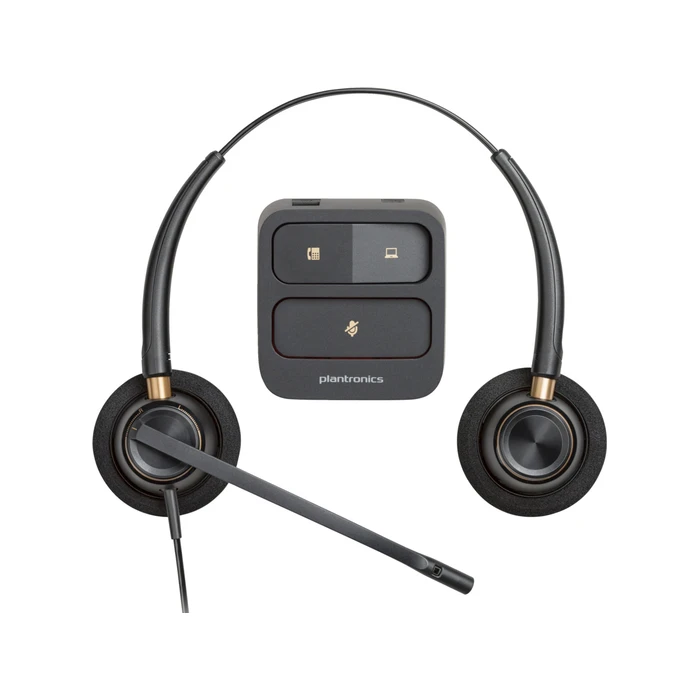Poly EncorePro 520 Διπλό (Binaural) Headset με Quick Disconnect - Μαύρο
