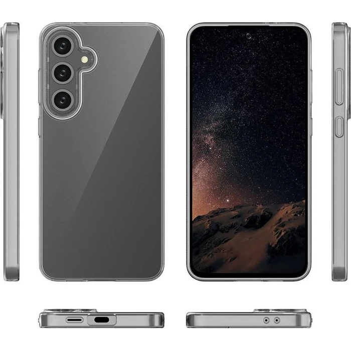 eSTUFF Clear Silicone Back Cover for Galaxy S24 FE (LONDON) - ES67463003-BULK