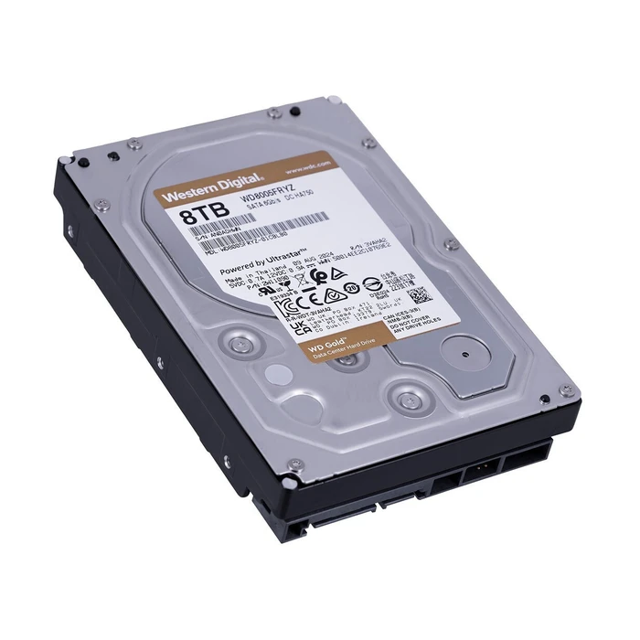 Western Digital Gold 8TB 3.5" SATA III HDD 7200 rpm 256 MB Cache for NAS/Server WD8005FRYZ