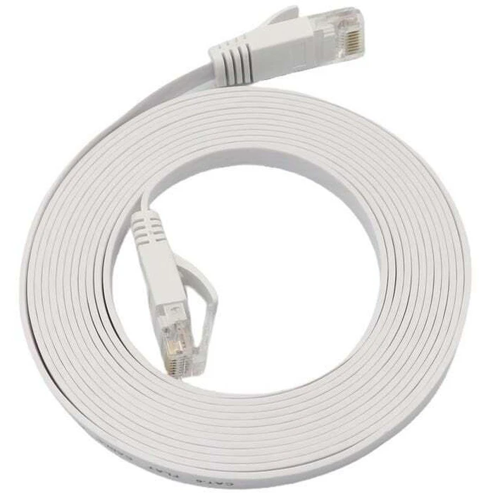 Microconnect Flat U/UTP Cat6a (Gigabit) Ethernet Cable 5 m White LSZH (TPE Jacket) - MPN V-UTP6A05W-FLAT-LSZH