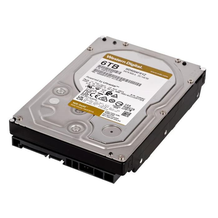 Western Digital Gold 6TB Internal HDD 3.5" SATA III 7200 RPM 256MB Cache for NAS/Server WD6004FRYZ